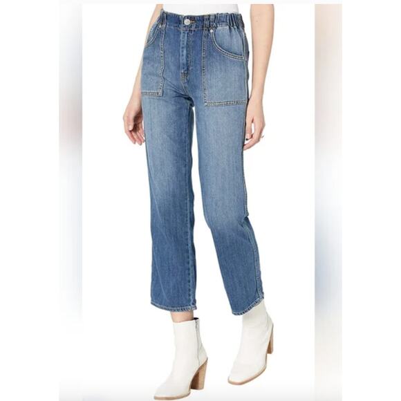 Hudson Jeans Remi High Rise Straight Leg Jeans Elastic Waist Women's 28 / 6 - Picture 4 of 12